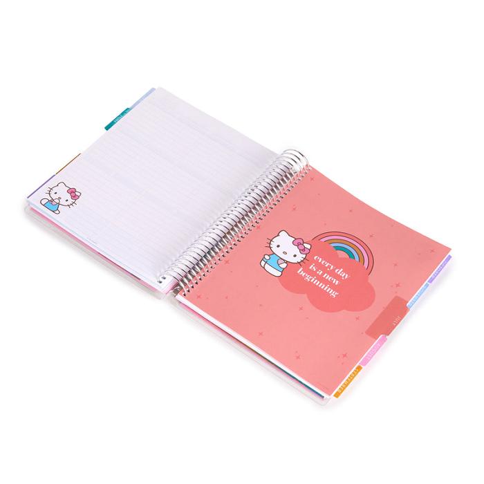 Hello Kitty Hello Kitty and Friends x Erin Condren Rainbow Relaxation 2025 LifePlanner Multicolor | CL_HK12456