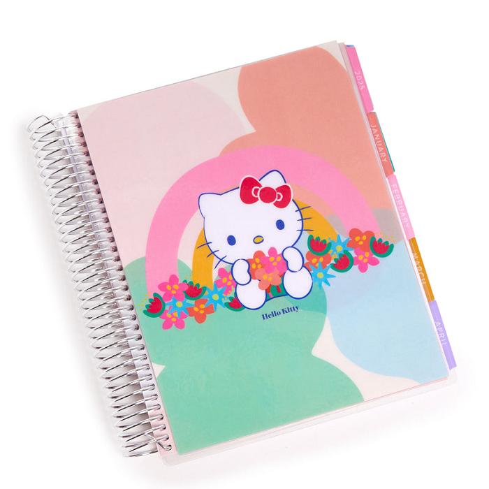 Hello Kitty Hello Kitty and Friends x Erin Condren Rainbow Relaxation 2025 LifePlanner Multicolor | CL_HK12456