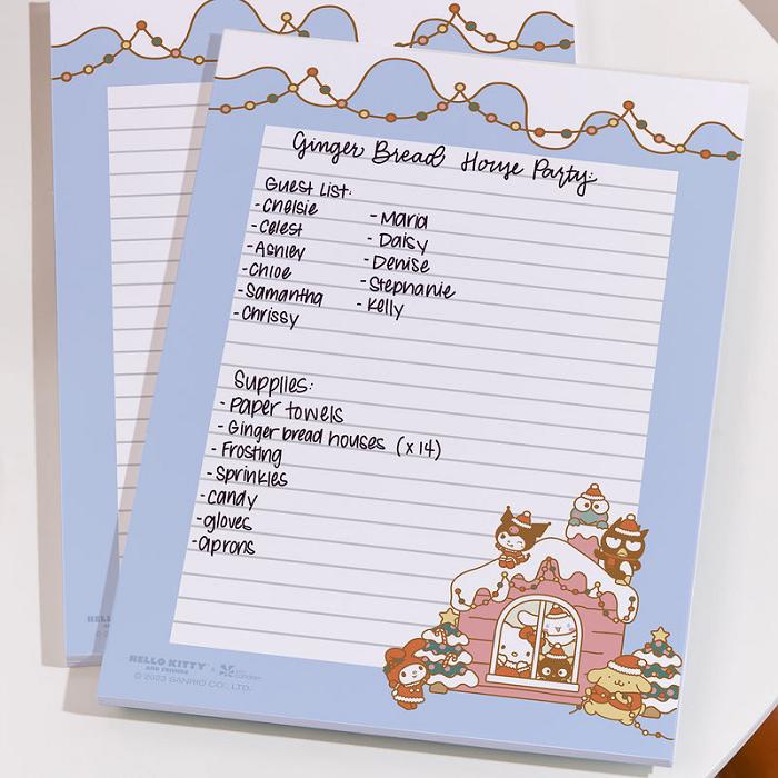 Hello Kitty Hello Kitty and Friends x Erin Condren Holiday Medium Notepad 2-Piece Set Azules | CL_HK83112