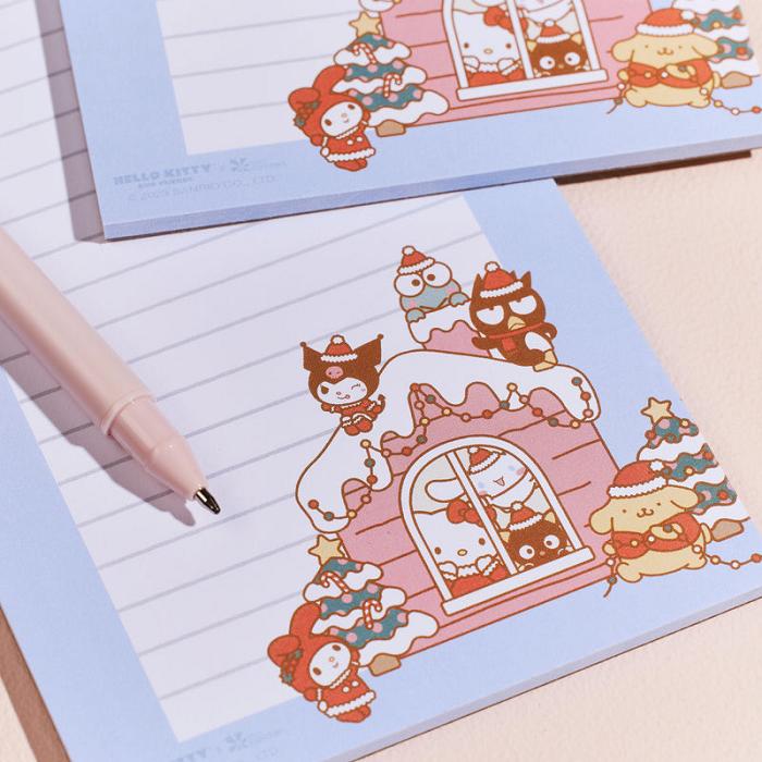 Hello Kitty Hello Kitty and Friends x Erin Condren Holiday List Notepad 2-Piece Set Azules | CL_HK50509