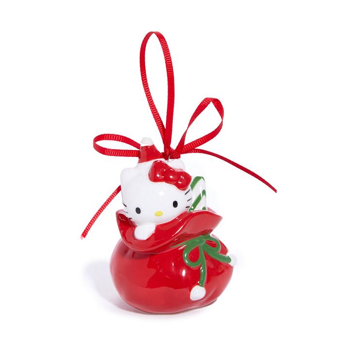 Hello Kitty Hello Kitty and Keroppi 2-pc Holiday Ceramic Ornament Set (Red) Rojas Verde | CL_HK13997