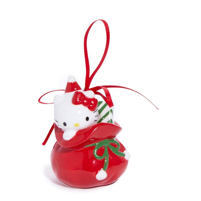 Hello Kitty Hello Kitty and Kuromi 2-pc Holiday Ceramic Ornament Set (Red) Rojas Verde | CL_HK93142