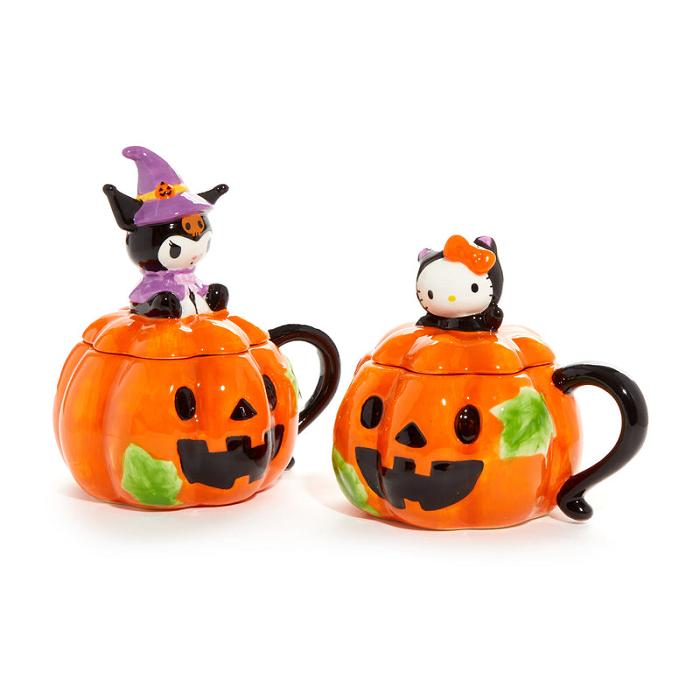 Hello Kitty Hello Kitty and Kuromi Pumpkin Ceramic Mugs Gift Set Naranjas | CL_HK16422