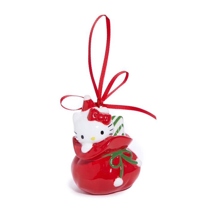 Hello Kitty Hello Kitty and My Melody 2-pc Holiday Ceramic Ornament Set (Red) Rojas Verde | CL_HK88825