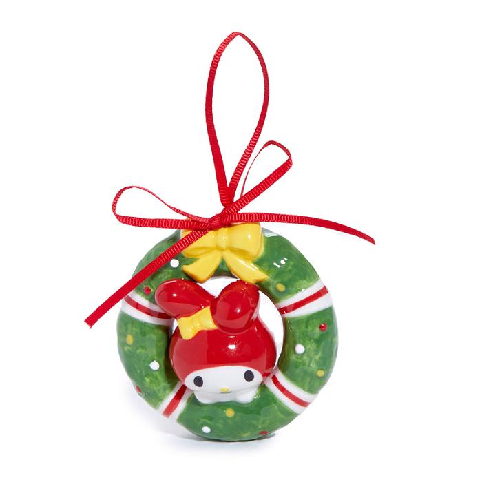 Hello Kitty Hello Kitty and My Melody 2-pc Holiday Ceramic Ornament Set (Red) Rojas Verde | CL_HK88825