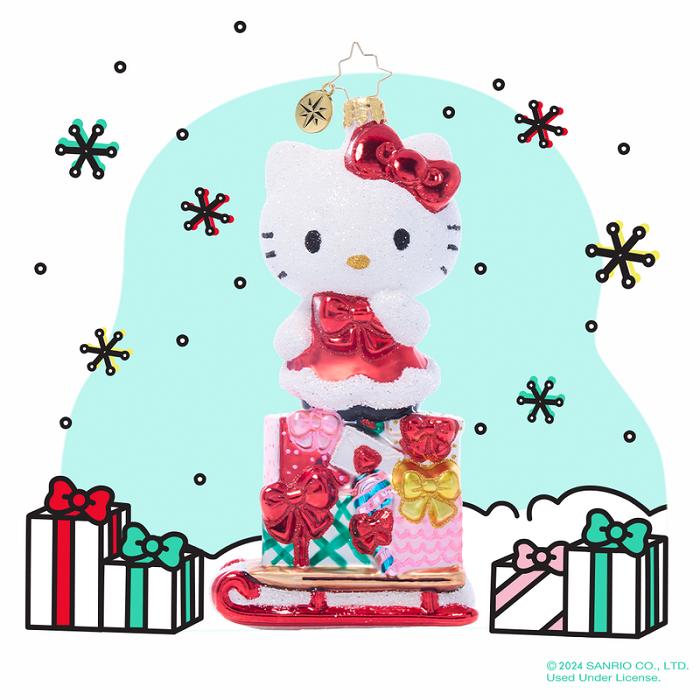 Hello Kitty Hello Kitty x Christopher Radko Handmade Glass Ornament (Happy Holidays) Rojas | CL_HK66786