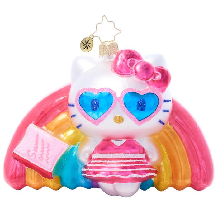 Hello Kitty Hello Kitty x Christopher Radko Handmade Glass Ornament (Pool Party) Multicolor | CL_HK39872