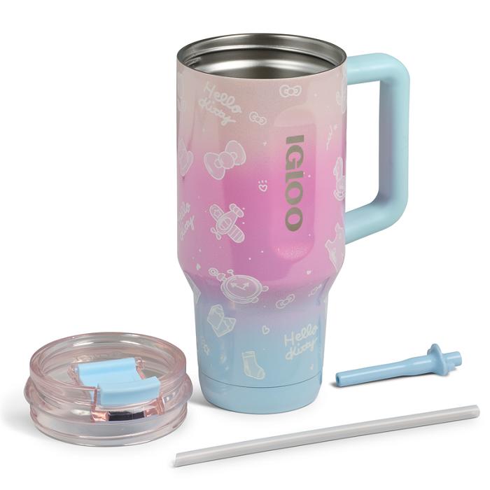 Hello Kitty Hello Kitty x Igloo 50th Anniversary 32oz Flip ‘n’ Sip Travel Mug Azules Rosas | CL_HK83258