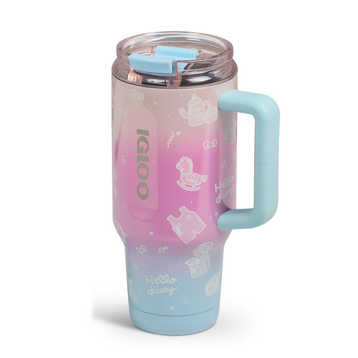 Hello Kitty Hello Kitty x Igloo 50th Anniversary 32oz Flip ‘n’ Sip Travel Mug Azules Rosas | CL_HK83258