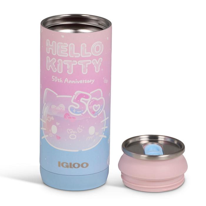 Hello Kitty Hello Kitty x Igloo 50th Anniversary 16oz Stainless Steel Can Azules Rosas | CL_HK37305