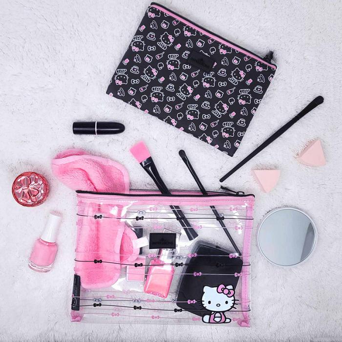 Hello Kitty Hello Kitty x Impressions Slim Pouch Set (Black) Rosas | CL_HK25245