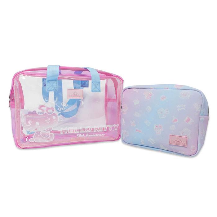 Hello Kitty Hello Kitty x Impressions Vanity 50th Anniv. Clutch Set Azules Rosas | CL_HK92564