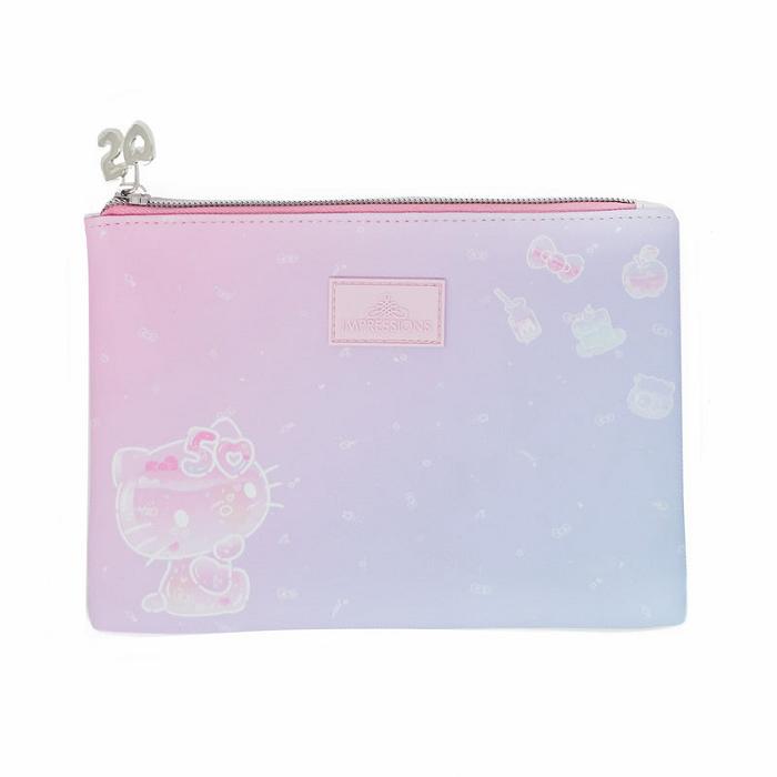 Hello Kitty Hello Kitty x Impressions Vanity 50th Anniv. Slim Pouch Set Rosas Moradas | CL_HK57554