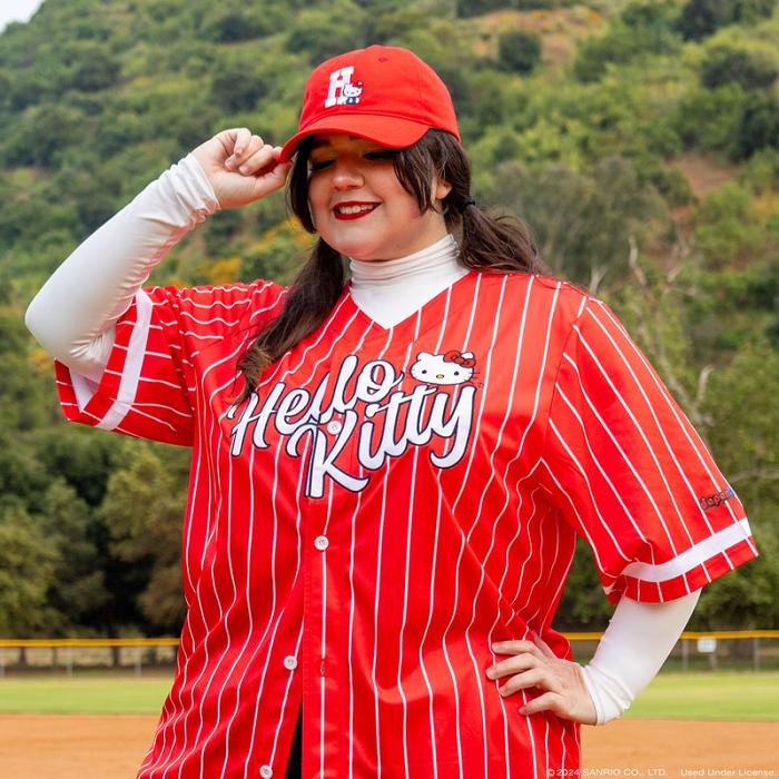 Hello Kitty Hello Kitty x JapanLA Baseball Jersey Rojas | CL_HK18547