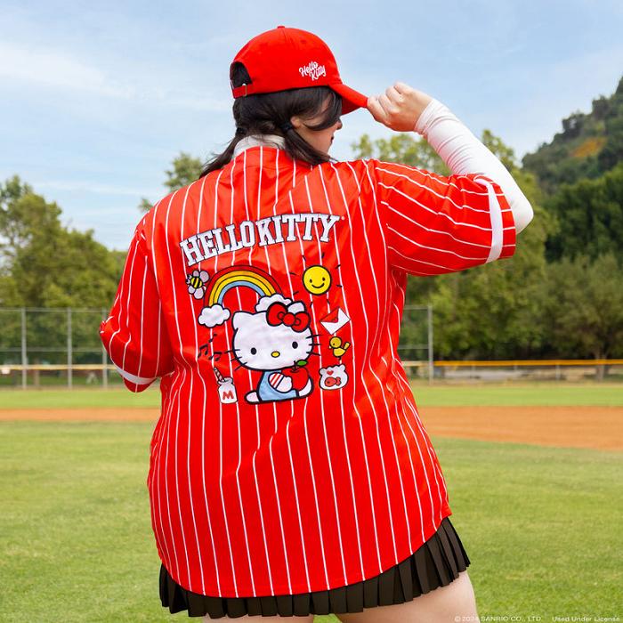 Hello Kitty Hello Kitty x JapanLA Baseball Jersey Rojas | CL_HK18547