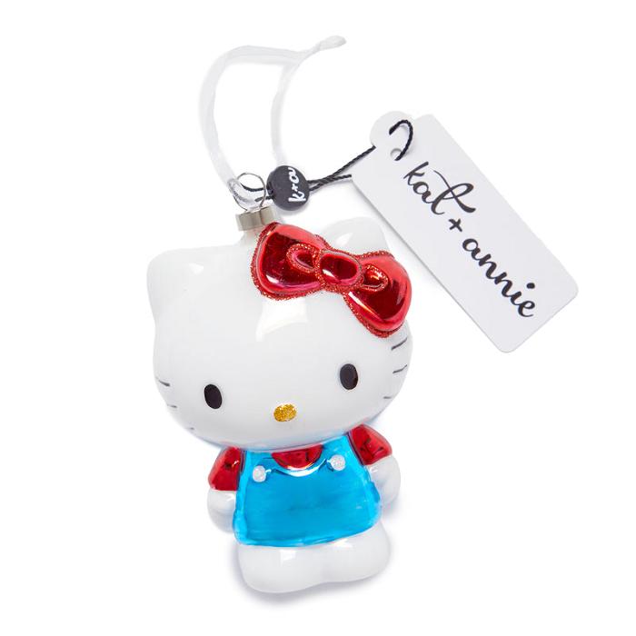 Hello Kitty Hello Kitty x Kat + Annie Glass Ornament Blancas Azules | CL_HK33949