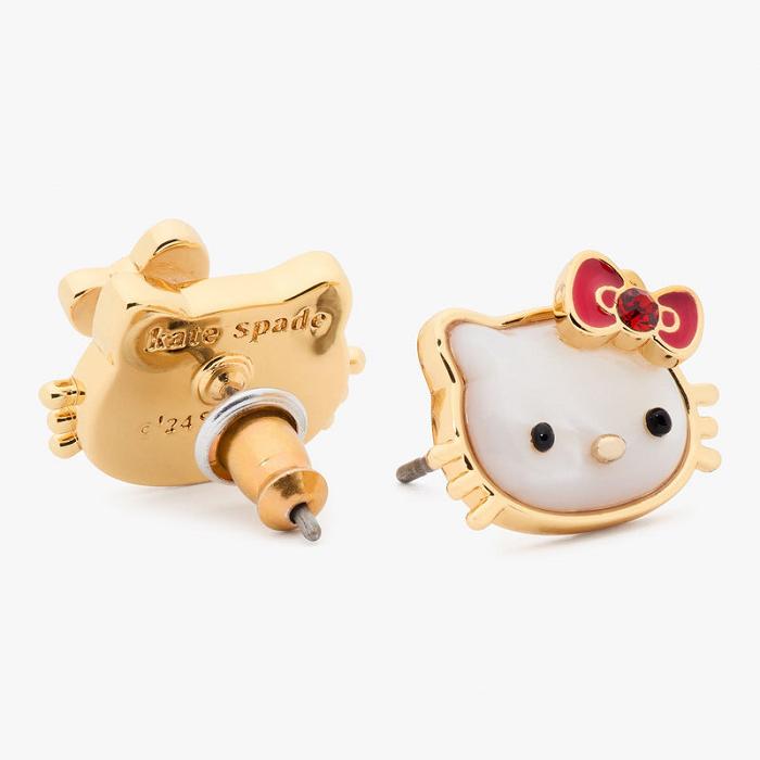 Hello Kitty Hello Kitty x Kate Spade New York Stud Earrings Doradas | CL_HK50700