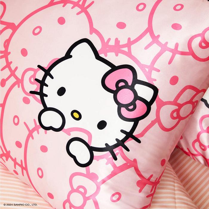 Hello Kitty Hello Kitty x Kitsch Faces Pillowcase (Pink) Rosas | CL_HK13664