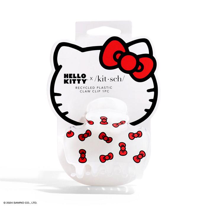 Hello Kitty Hello Kitty x Kitsch Puffy Claw Clip (Bows) Blancas | CL_HK34216