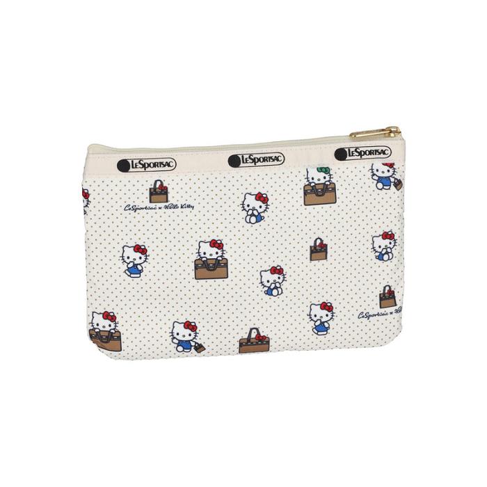 Hello Kitty Hello Kitty x LeSportsac 3-Zip Cosmetic Bag (No Bag No Life) Blancas | CL_HK53814