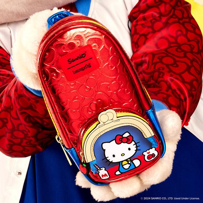 Hello Kitty Hello Kitty x Loungefly 50th Anniversary Classic Mini Backpack Pencil Case Rojas | CL_HK52383