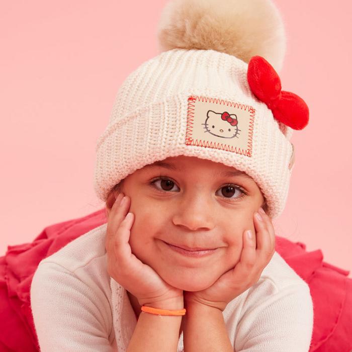 Hello Kitty Hello Kitty x Love Your Melon Pom Beanie (Kids) Blancas | CL_HK96657