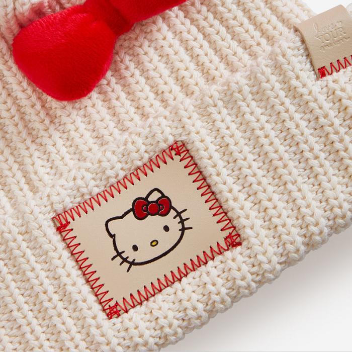 Hello Kitty Hello Kitty x Love Your Melon Pom Beanie (Kids) Blancas | CL_HK96657