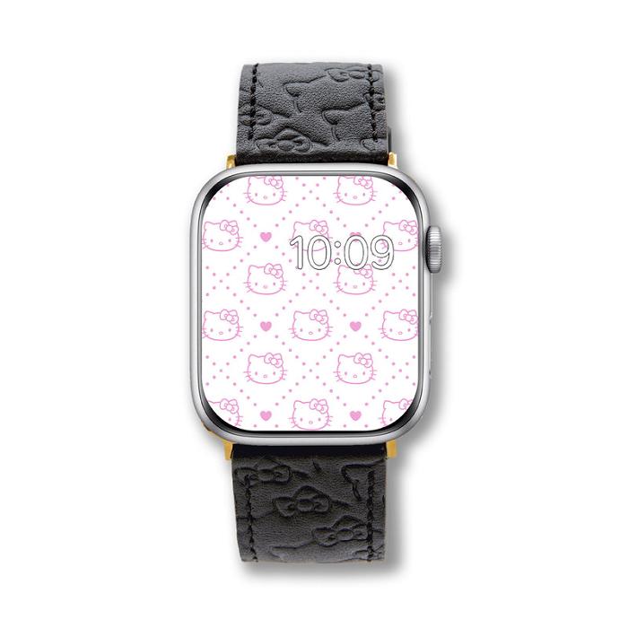 Hello Kitty Hello Kitty x Sonix Classic Black Leather Watch Band Negras | CL_HK42625