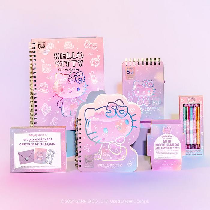 Hello Kitty Hello Kitty x Studio Oh! 50th Anniversary Die-Cut Spiral Notebook Rosas | CL_HK86806