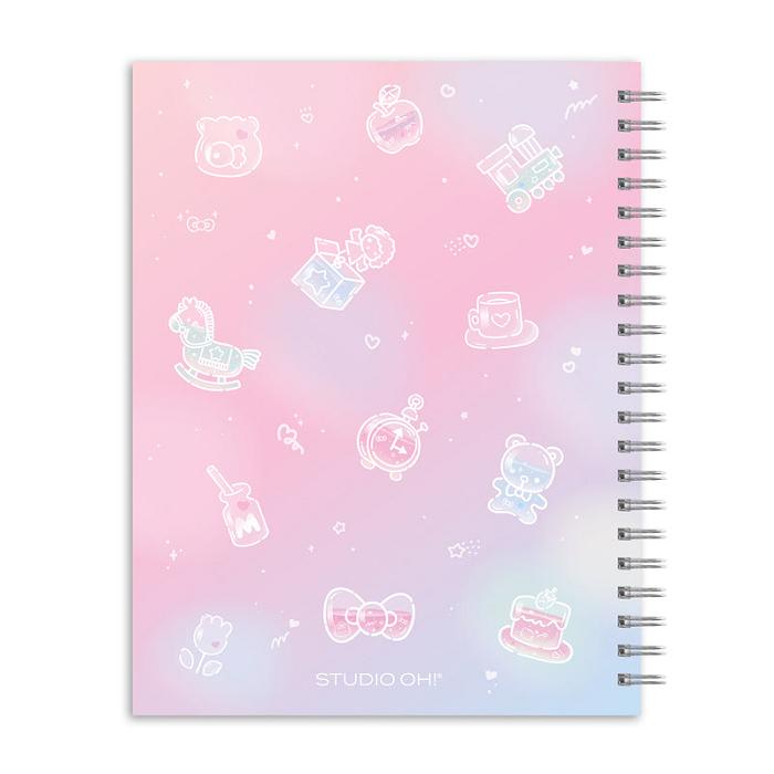 Hello Kitty Hello Kitty x Studio Oh! 50th Anniversary Extra-Large Spiral Notebook & Sticker Sheet Rosas | CL_HK49210