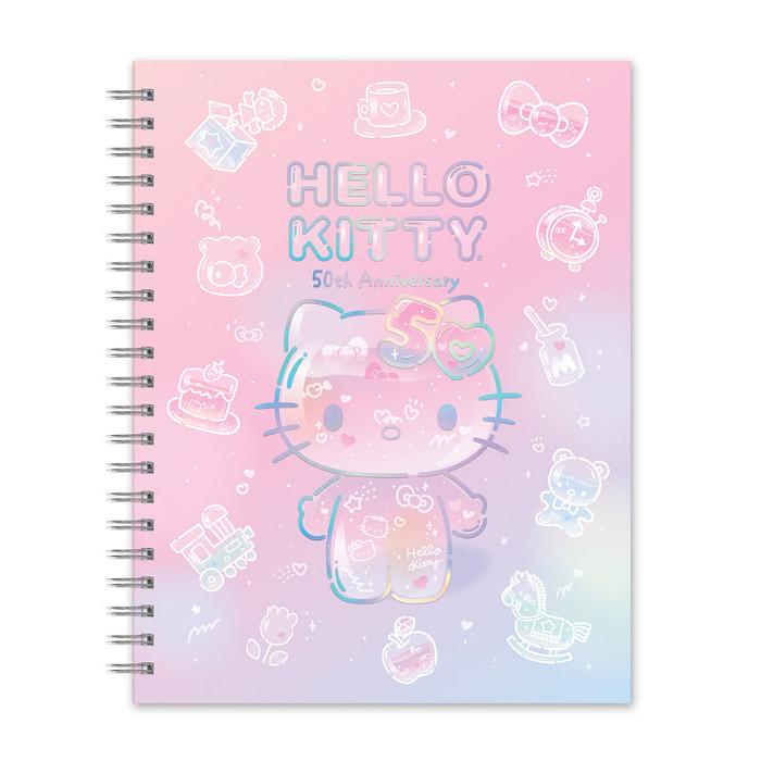 Hello Kitty Hello Kitty x Studio Oh! 50th Anniversary Extra-Large Spiral Notebook & Sticker Sheet Rosas | CL_HK49210