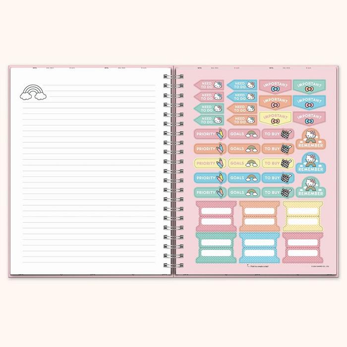 Hello Kitty Hello Kitty x Studio Oh! Classic Pink Extra-Large Spiral Notebook Rosas | CL_HK81026