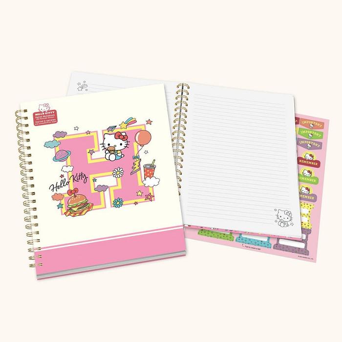 Hello Kitty Hello Kitty x Studio Oh! College Letters Extra-Large Spiral Notebook Rosas | CL_HK32530