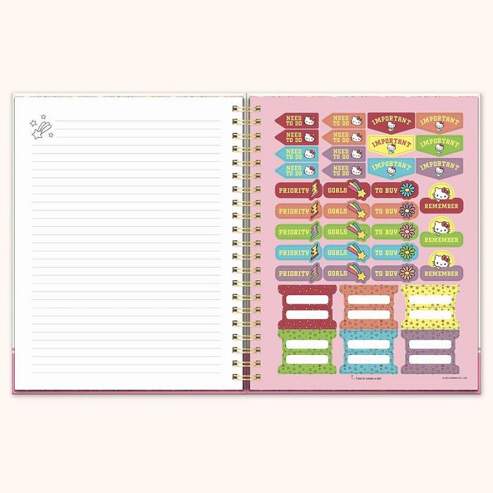 Hello Kitty Hello Kitty x Studio Oh! College Letters Extra-Large Spiral Notebook Rosas | CL_HK32530