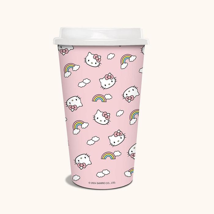 Hello Kitty Hello Kitty x Studio Oh! Rainbow Skies Paper Hot Cups Rosas | CL_HK78274