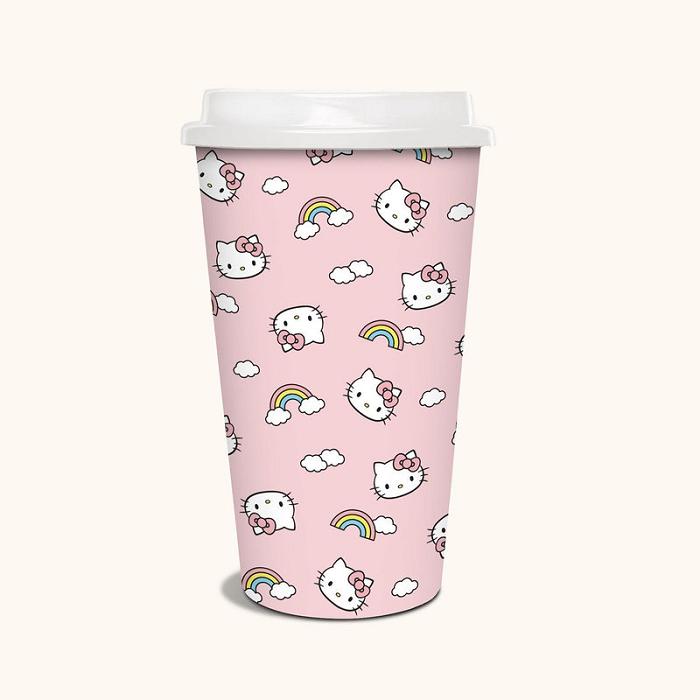 Hello Kitty Hello Kitty x Studio Oh! Rainbow Skies Paper Hot Cups Rosas | CL_HK78274