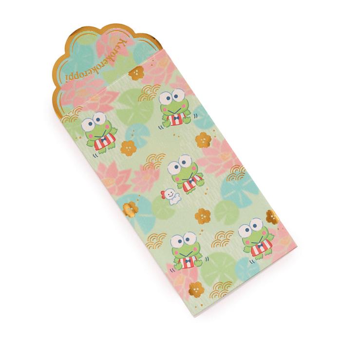 Hello Kitty Keroppi 8-pc Vertical Enclosure Envelopes (Hot Stamp) Verde | CL_HK80037