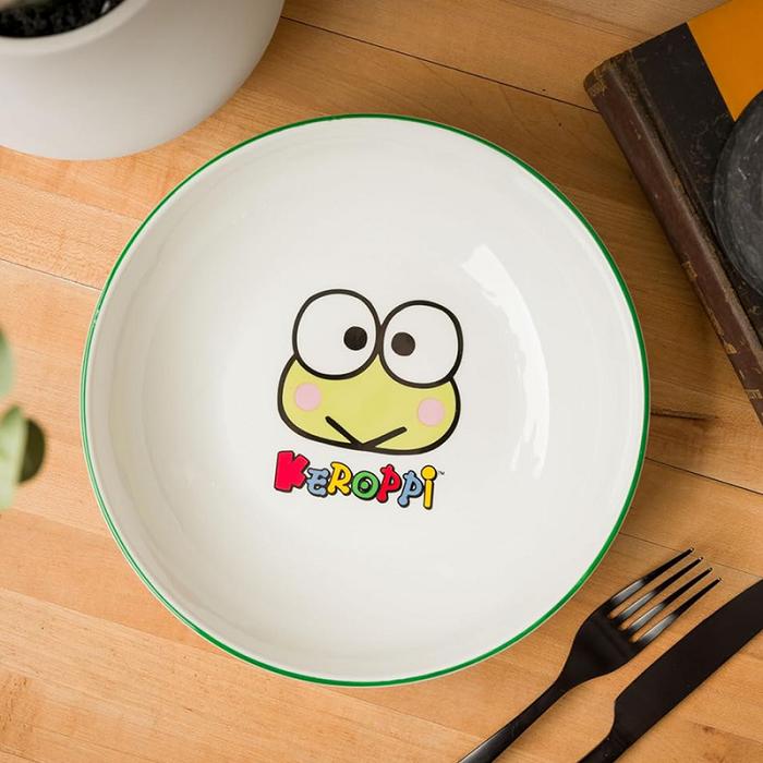 Hello Kitty Keroppi Ceramic Dinner Bowl (Snacktime) Blancas | CL_HK13329