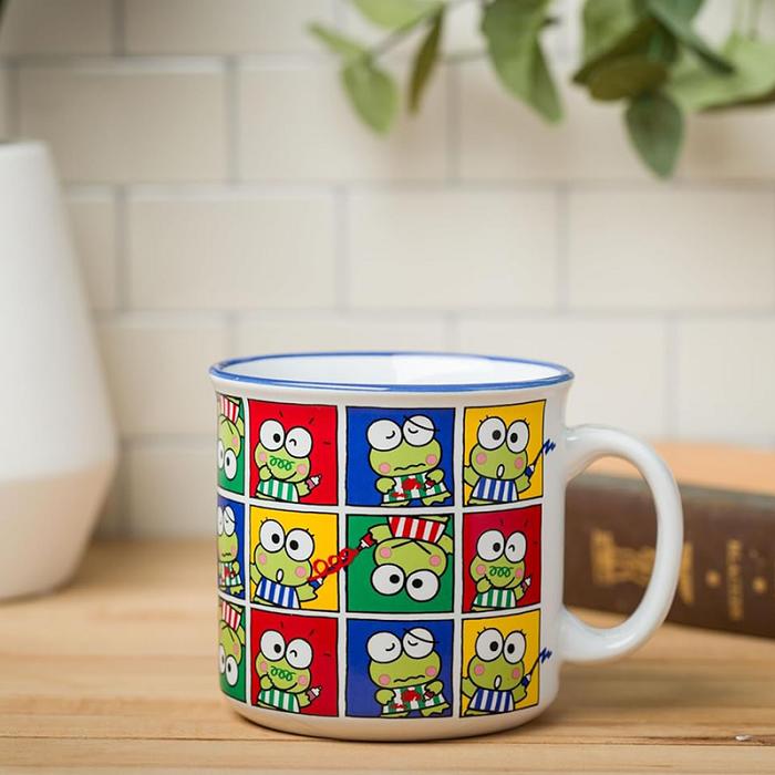 Hello Kitty Keroppi Ceramic Mug (Grid Pose) Multicolor | CL_HK20956