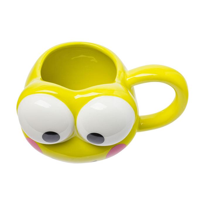 Hello Kitty Keroppi Face Sculpted Mug Amarillo | CL_HK87596