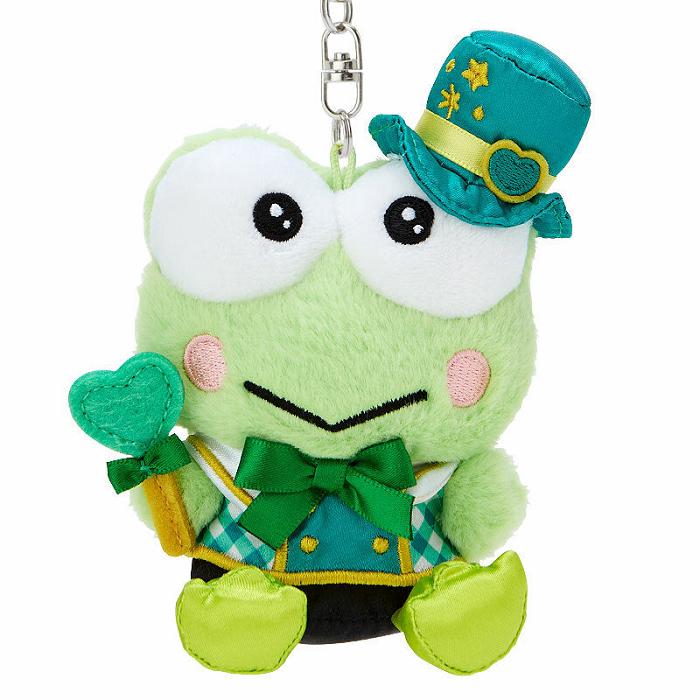 Hello Kitty Keroppi Plush Mascot Keychain (Love You More Series) Verde | CL_HK77354