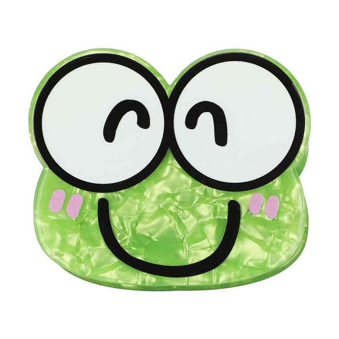 Hello Kitty Keroppi Smile Hair Clip Verde | CL_HK20750