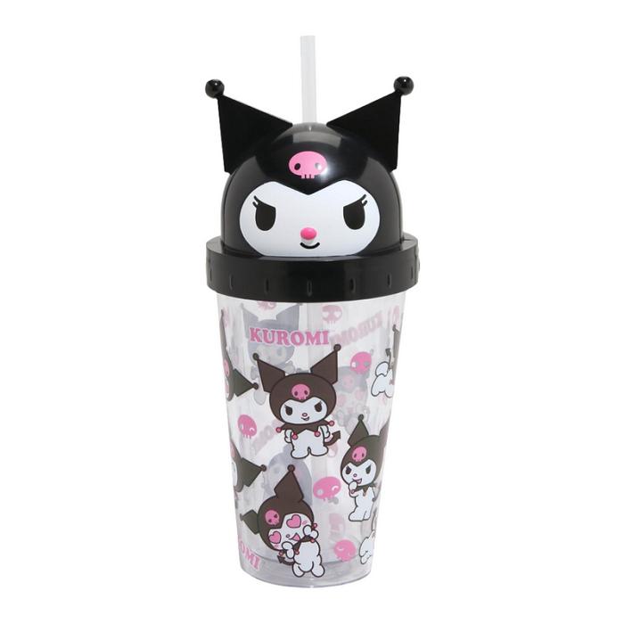 Hello Kitty Kuromi 3D Acrylic Travel Tumbler Negras | CL_HK65290