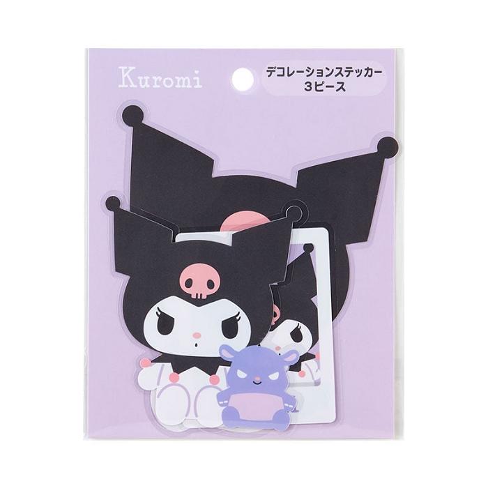 Hello Kitty Kuromi 3-pc Dress Your Tech Sticker Set Negras Moradas | CL_HK17248