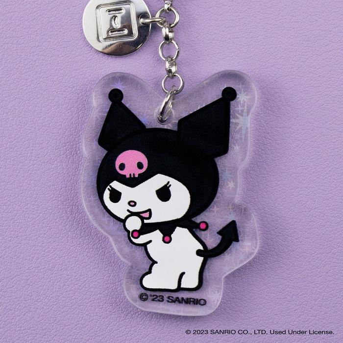 Hello Kitty Kuromi Beaded Charm Mobile Phone Wrist Strap Moradas | CL_HK12355