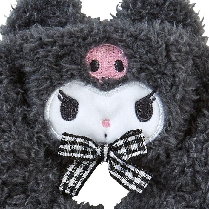 Hello Kitty Kuromi Cozy Plush Scrunchie (Gingham Bow) Negras | CL_HK65234