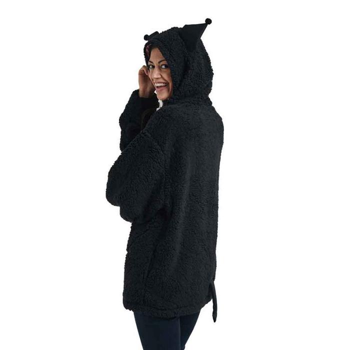 Hello Kitty Kuromi Cozy Sherpa Zip Lounge Hoodie Negras | CL_HK89921