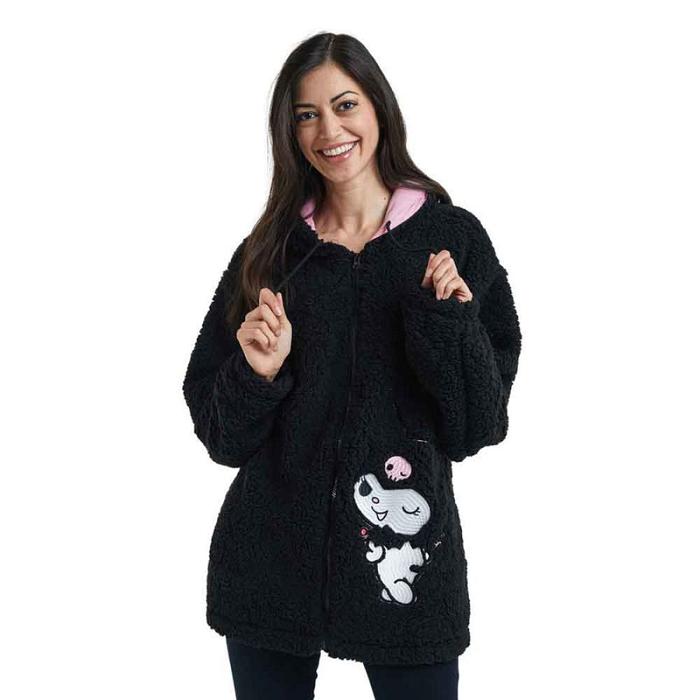 Hello Kitty Kuromi Cozy Sherpa Zip Lounge Hoodie Negras | CL_HK89921