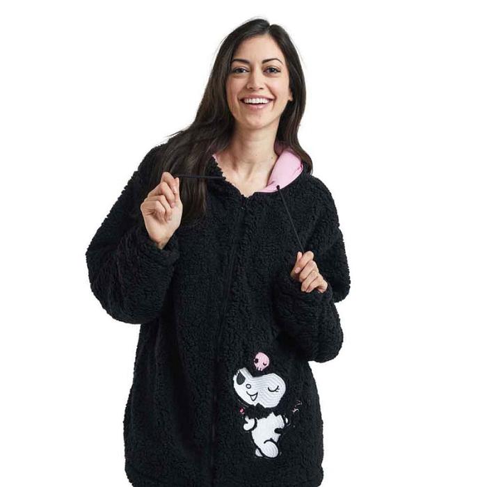 Hello Kitty Kuromi Cozy Sherpa Zip Lounge Hoodie Negras | CL_HK89921