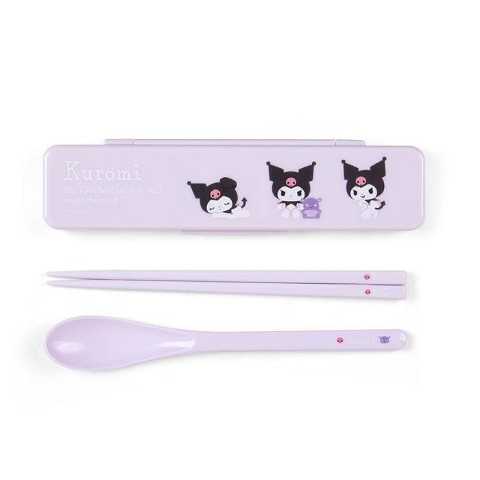 Hello Kitty Kuromi Everyday Chopsticks & Spoon Set Moradas | CL_HK50363